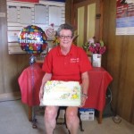 Val's retirement cake, last day after 30 yrs.& 9 months-Hampton,Post Office